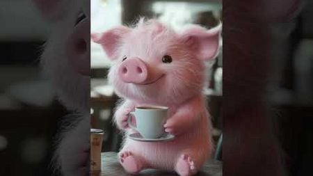 &quot;When Coffee Turns You from Pig to Productivity Pro! 💤🐷 #coffeelover #coffeeaddict #pig #goodvibes