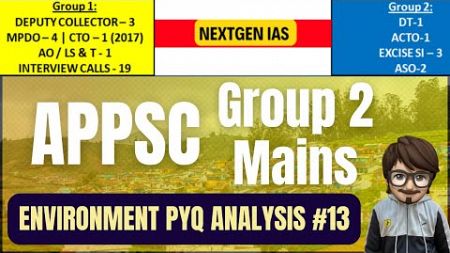 APPSC Group 2 Mains 2025: ENVIRONMENT PYQ ANALYSIS-13 #appsc #group2 #appscgroup2 #latestnewsappsc