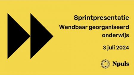 Sprintpresentatie - Wendbaar Georganiseerd Onderwijs 3 juli 2024