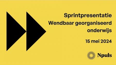 Sprintpresentatie - Wendbaar Georganiseerd Onderwijs 15 mei 2024