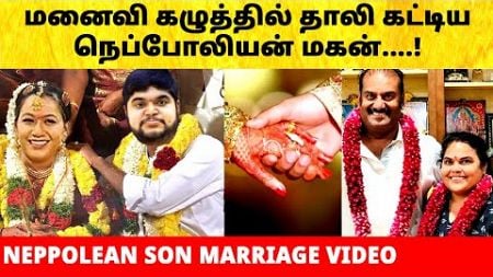 Nepoleon Son Dhanoosh Marriage Video | தாலி கட்டிய நெப்போலியன் மகன்! Dhanush Akshaya Wedding