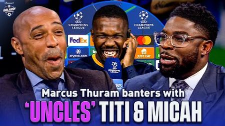 Marcus Thuram reunites with his two uncles, Henry &amp; Micah 😂 ❤️ | UCL Today | CBS Sports