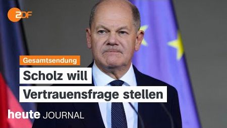 heute journal vom 06.11.2024 Scholz will Vertrauensfrage stellen, Trump kehrt ins Weiße Haus zurück