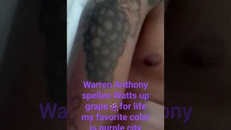 Warren spellen I love my purple grapes tattoo