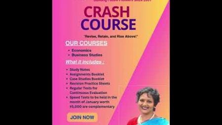 Crash Course Class 12 Business Studies and Economics CBSE 2025