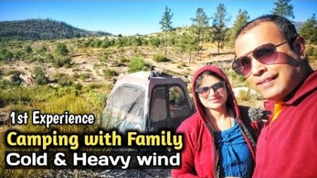 Overnight Camping in USA with Family | Amazing food in Cold and windy weather