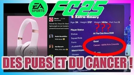 EA FC 25 ajoute des pubs dans le jeu et une nouvelle maladie !