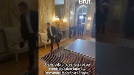 Alexis Lebrun au tennis de table face à… Emmanuel Macron à l’Élysée.