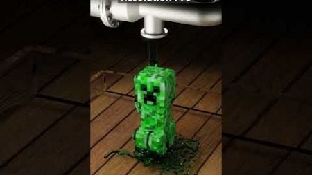 Creeper gets wet💧 #blender #3danimation #3dart #shorts