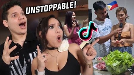 NOTHING gets in the way of a FILIPINO and SINGING! Latinos react to Viral Singing while COOKING!!