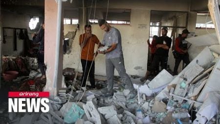 At least 12 displaced Palestinians killed in Israeli strike on Gaza school