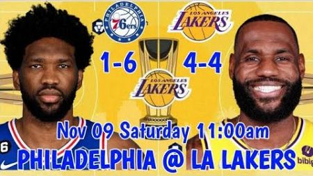 LA LAKERS vs PHILADELPHIA I LIVE SCORES &amp; PLAYERS STATISTICS