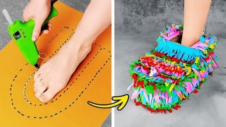 COLOR YOUR LIFE WITH CREATIVE SHOE IDEAS 👠✨ ULTIMATE FEET HACKS FOR YOU