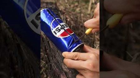 Survival skills: Girl shows great LIFEHACK in wild🔥#camping #survival #bushcraft #outdoors #shorts