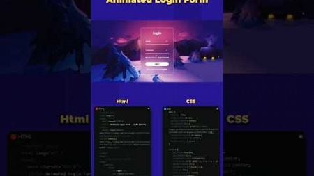 login form #coding #css #html #shorts #viralvideo #javascript #webdesign #loginform #formdesign #yt