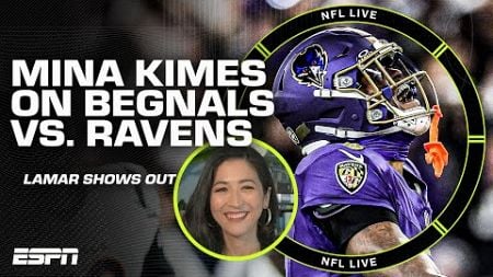 Lamar Jackson SHOWED why he&#39;s the MVP favorite! - Mina Kimes reacts to Bengals-Ravens | NFL Live