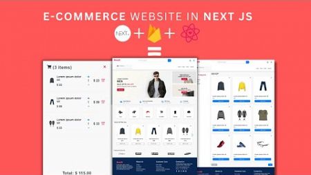 Complete Full Functional E-commerce website using Next JS | Next JS website | #ecommerce #reactjs