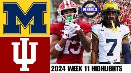 Michigan vs #8 Indiana | Full Game Highlights | 2024 College Football Highlights