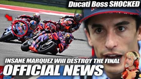 INSANE Marquez will DESTROY The FINAL MotoGP, Ducati Revealed CHEATED Lorenzo, Ducati Boss SHOCKED