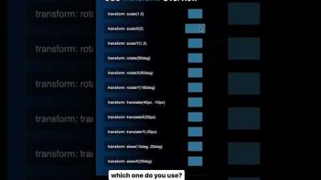 CSS Transform Overview #coding #webdevelopement #webdesign #css