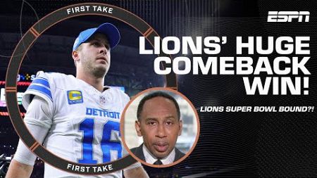 Stephen A. BELIEVES the Lions CAN WIN the Super Bowl after COMEBACK win vs. Texans! 😳🔥 | First Take