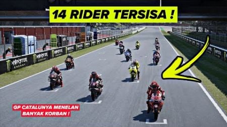 RED FLAG !! Hampir Setengah Pembalap Gagal Finish di MotoGP Catalunya ! - MotoGP24 Career 123