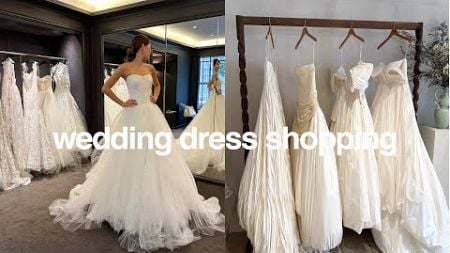 WEDDING SERIES | wedding dress shop with me! (Vera Wang, Danielle Frankel, Cinq Bridal, Pronovias)