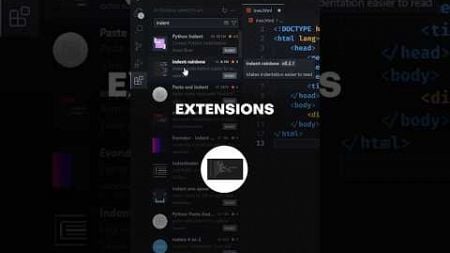 Famous Vs code Extension...💻 #webdevelopment #programming #vscode #webdesign #html #shorts #coding