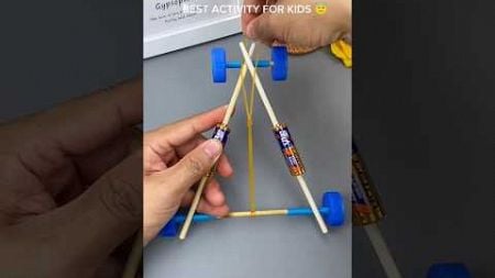 DIY Rubber band Powered Car #kids #children #education #learning #fun #amazing #creative