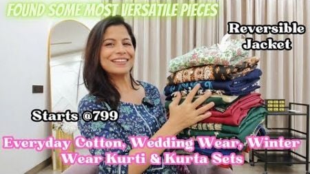 ❣️ Kurta Set &amp; Bottom Wear Haul l Winter Wear, Wedding, Everyday Cotton Suits, Jacket l Dream Simple