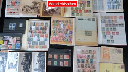 Briefmarken Verkaufsfilm: Schatzsuche und Verkauf in Wunderkistchen 5 mit Briefmarken, Briefen usw.