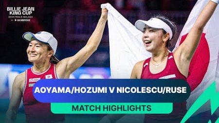 Aoyama/Hozumi v Nicolescu/Ruse | Japan v Romania | 2024 Billie Jean King Cup Finals Match Highlights