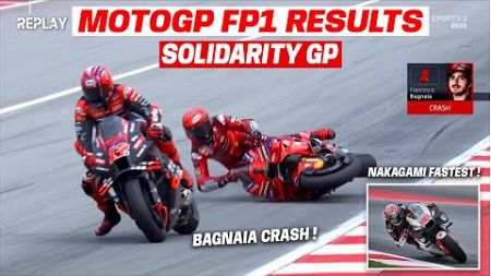 MotoGP FP1 Results Today #SolidarityGP at De Barcelona Catalunya - FP1 Practice MotoGP Today