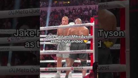 Respect between Jake Paul and Mike Tyson in the final seconds #PaulTyson