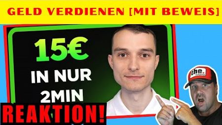 Online Geld verdienen: 15€ mit nur 2min Aufwand [MIT BEWEIS] | Michael Kotzur Reaktion