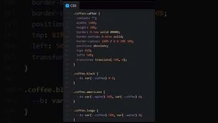 Let&#39;s make a coffee ☕ with HTML and CSS #coding #webdesign #shorts #html #coffee