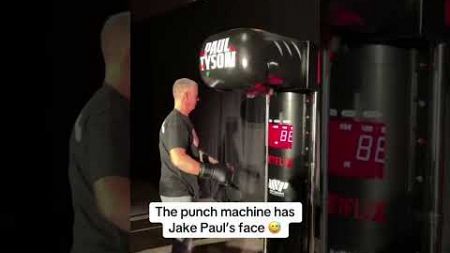 A punch machine with Jake Paul&#39;s face 🥊 #PaulTyson