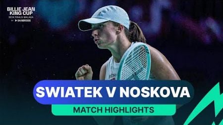 Iga Swiatek v Linda Noskova | Poland v Czechia | 2024 Billie Jean King Cup Finals Match Highlights