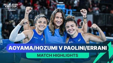 Shuko Aoyama/Eri Hozumi v Jasmine Paolini/Sara Errani | Japan v Italy | Match Highlights