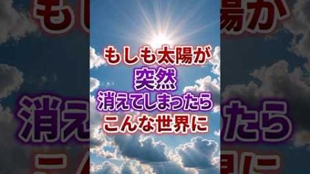 もしも太陽が突然消えてしまったらどうなる？　 #心理学 #お金 #副業 #モチベーション #雑学 #shorts #科学 #実験