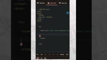 Using &quot;Span tag&quot;. #HTML #Web design #Shorts #Span tag #Java script #CSS