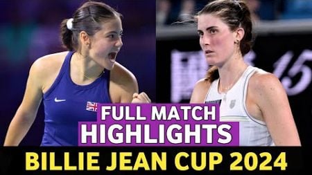 Emma Raducanu vs Rebecca Marino Highlights Today BJK Tennis - Billie Jean King Cup 2024