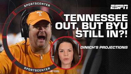 CFP PROJECTIONS 👀 Heather Dinich thinks Tennessee is OUT, but BYU IS STILL IN! | SportsCenter