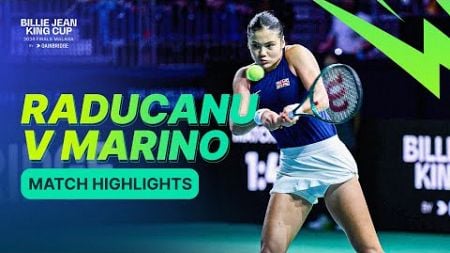 Emma Raducanu v Rebecca Marino | Great Britain v Canada 2024 Billie Jean King Cup Finals Highlights