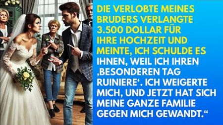 DIE VERLOBTE MEINES BRUDERS VERLANGTE 3.500 DOLLAR FÜR IHRE HOCHZEIT UND MEINTE, ICH SCHULDE ES...