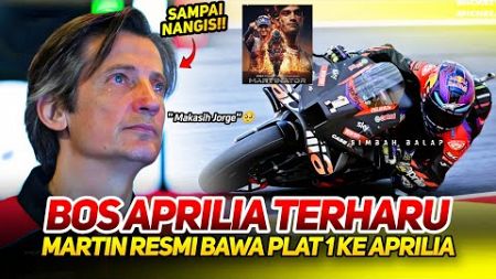 BOS APRILIA SAMPAI MENANGIS🔥JORGE MARTIN BAWAKAN PLAT 1 KE APRILIA~KEMENANGAN YANG SPEKTAKULER