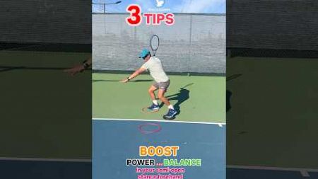 3 Tips to BOOST your balance and power on your semi open stance forehand #lacruztennis #tennis