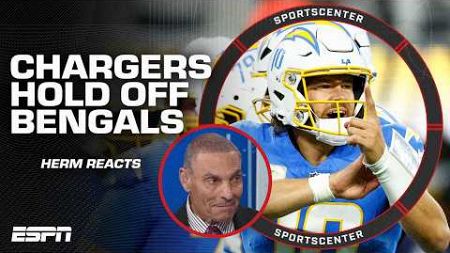 Chargers defeat Bengals despite &#39;MARVELOUS&#39; performance from Joe Burrow 👀 Herm Edwards reacts | SC