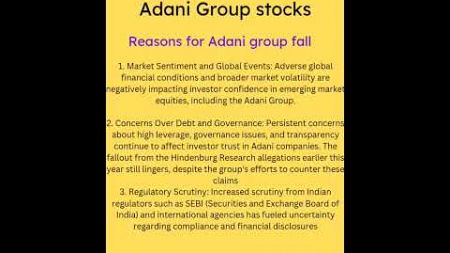 Adani stocks in trend to fall