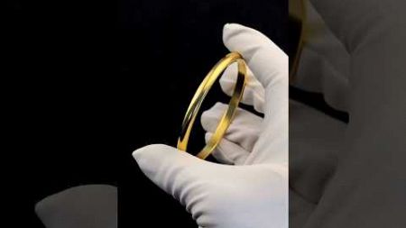 Melt old gold to craft a curved bangle #goldaccessories #jewelry #goldbraclets #goldbangles